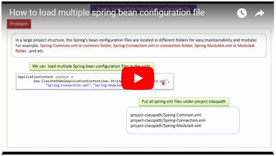 Spring multiple configuration files online